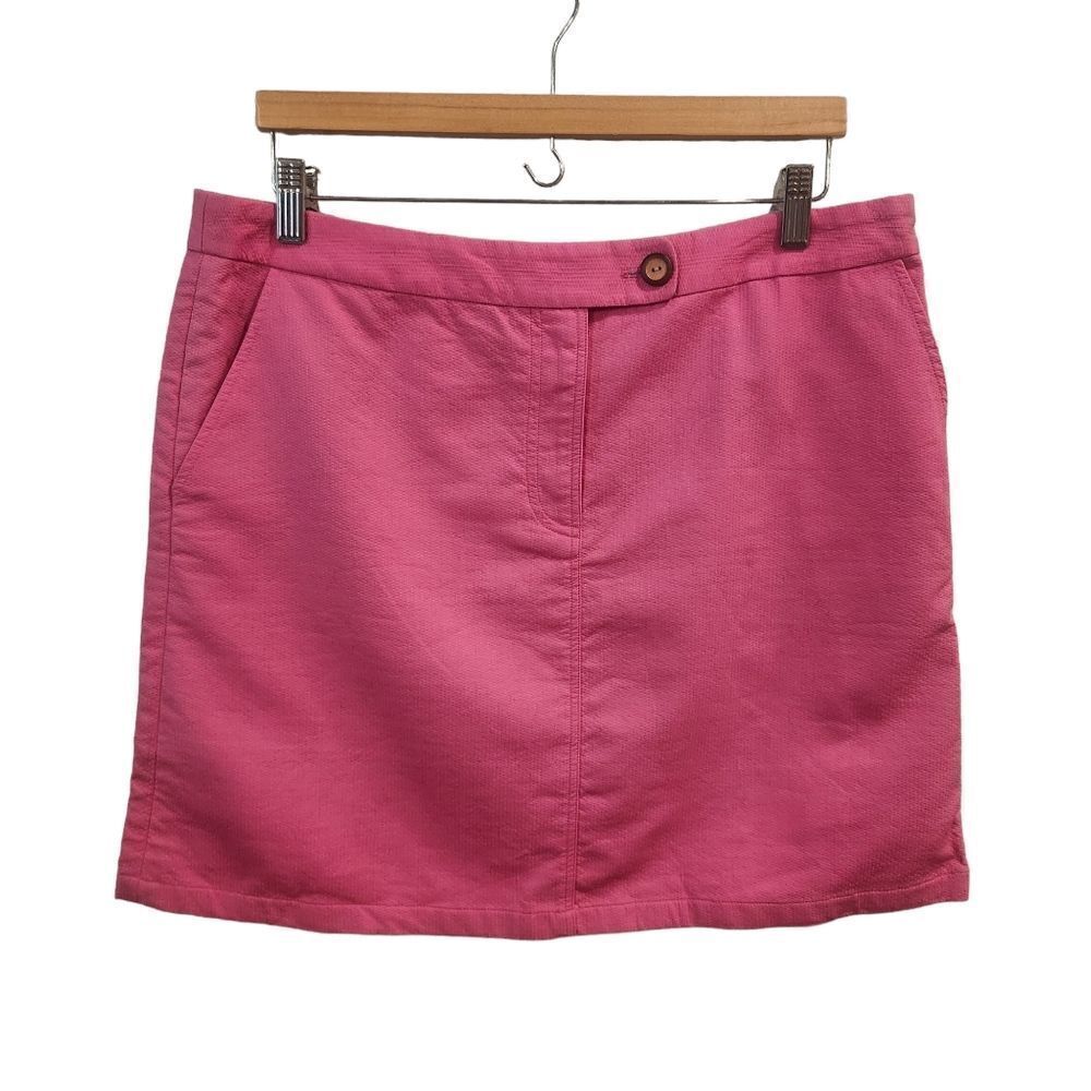 Anthropologie Vanessa Virginia Textured Pickstitch Mini Skirt Size 12 Pink